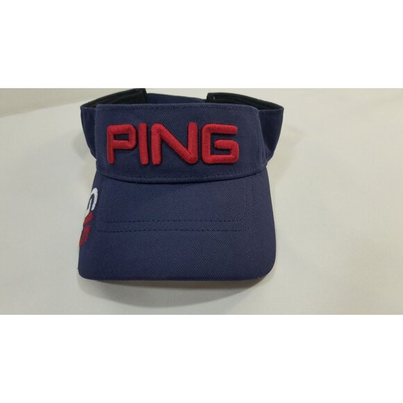 Ping G15 Navy Blue Golf Visor Hat Adjustable Strap Embroidered Logo - Picture 3 of 10